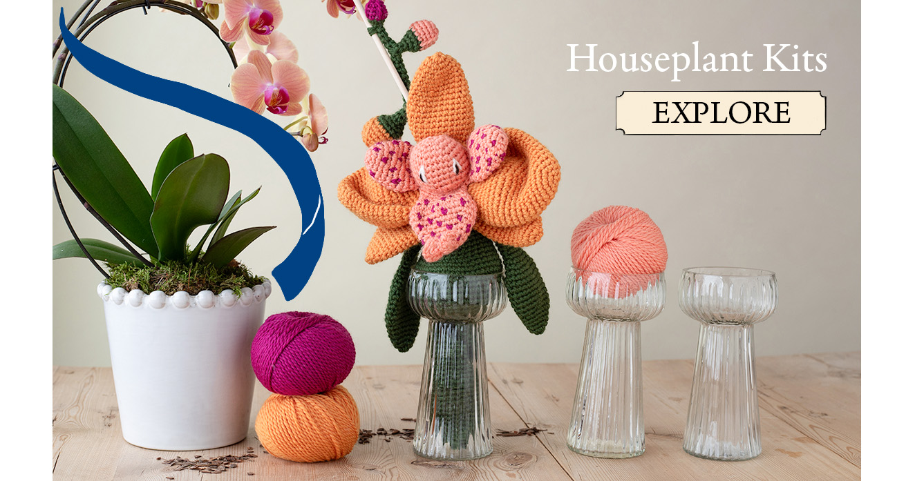 Houseplant Orchid crochet flower patterns TOFT